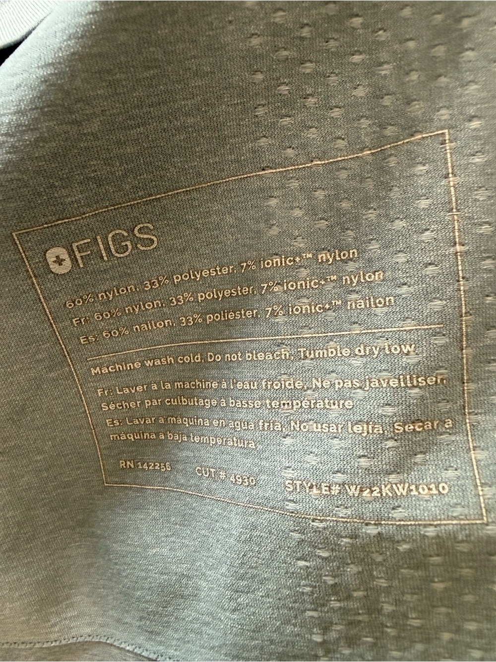 FIGS Salta Seamless Threads for Threads Long Sleeve Top Blue Womens Size XL - Picture 6 of 7